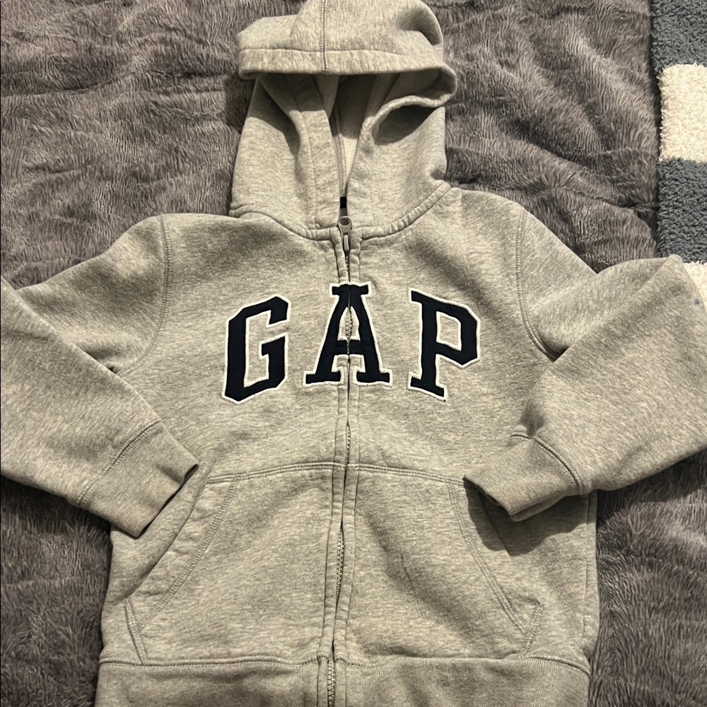GAP Kids Light Gray Zip-Up Hoodie